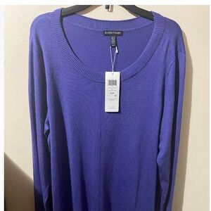 Eileen Fisher knit purple tunic Size M